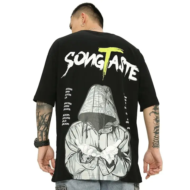 Baju Kaos Overisze Pria Wanita Unisex T-shirt Pakaian Pria Size M|L,XL,XXL,XXXL Baju Distro Outfit Cowok Unisex Terlaris Oversize SONGTA  - SEFO.ID 0