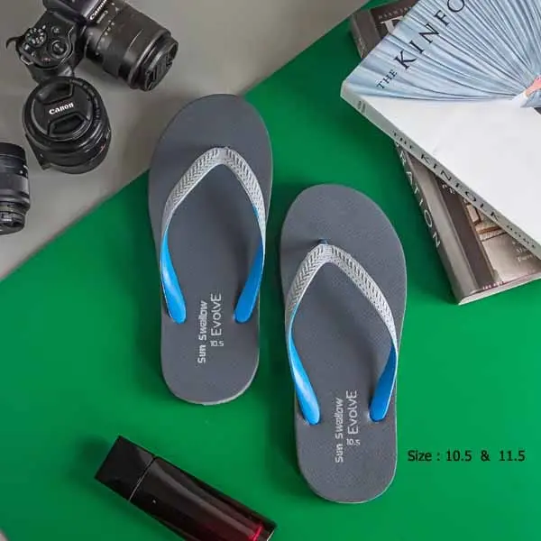Pria Sandal Jepit Jumbo Sun Swallow Evolve 10.5 dan 11.5 Sendal Karet Hitam Cowok 2