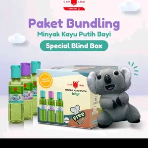 Cap Lang Blind Box Paket Minyak Kayu Putih Bayi 3pcs 60ML free Boneka Bag Charm Koala 3x60ml