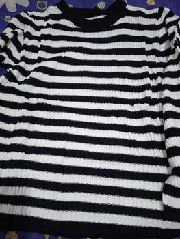 Product Review of Atasan 0blong Salur Wanita Kaos O-neck Knit Rajut Style Korea Baju Fit from t**3 0