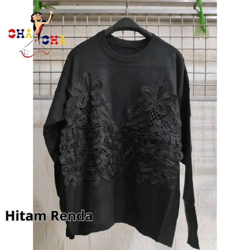 ATASAN RAJUT VARIASI RENDA / ATASAN  IMPORT KNITWEAR CASUAL WANITA 3