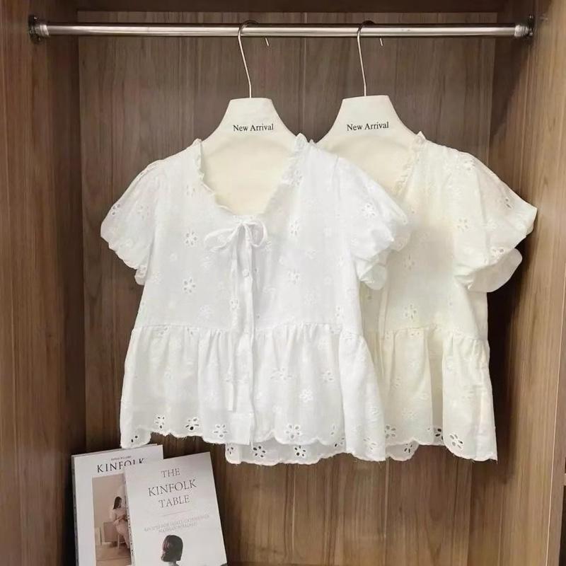 Áo Babydoll Nữ Croptop Tay Bồng Dáng Rộng Aimee chất vải thoboi mềm 2 lớp – Mẫu Áo Nữ Hàn Quốc Hot Nhất 2025 GUE014