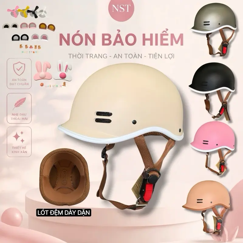 ( NÓN BẢO HIỂM ĐẠT CHUẨN ) Mũ Bảo Hiểm Kiểu Dáng Cá Heo Chính Hãng Helmet - Tặng Kèm Phụ Kiện , Bảo Hành 12 Tháng , Chất Liệu Nhựa ABS - Helmet Phụ Kiện Đẹp - Mũ Đẹp Thời Trang