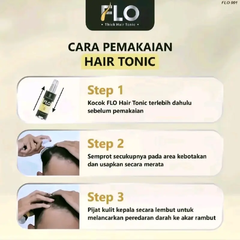 Flo hair tonic perawatan Rambut original BPOM 60ml memanjangkan Rambut memanjangkan Rambut Haircare Solusi Rambut Haircare treatment 3