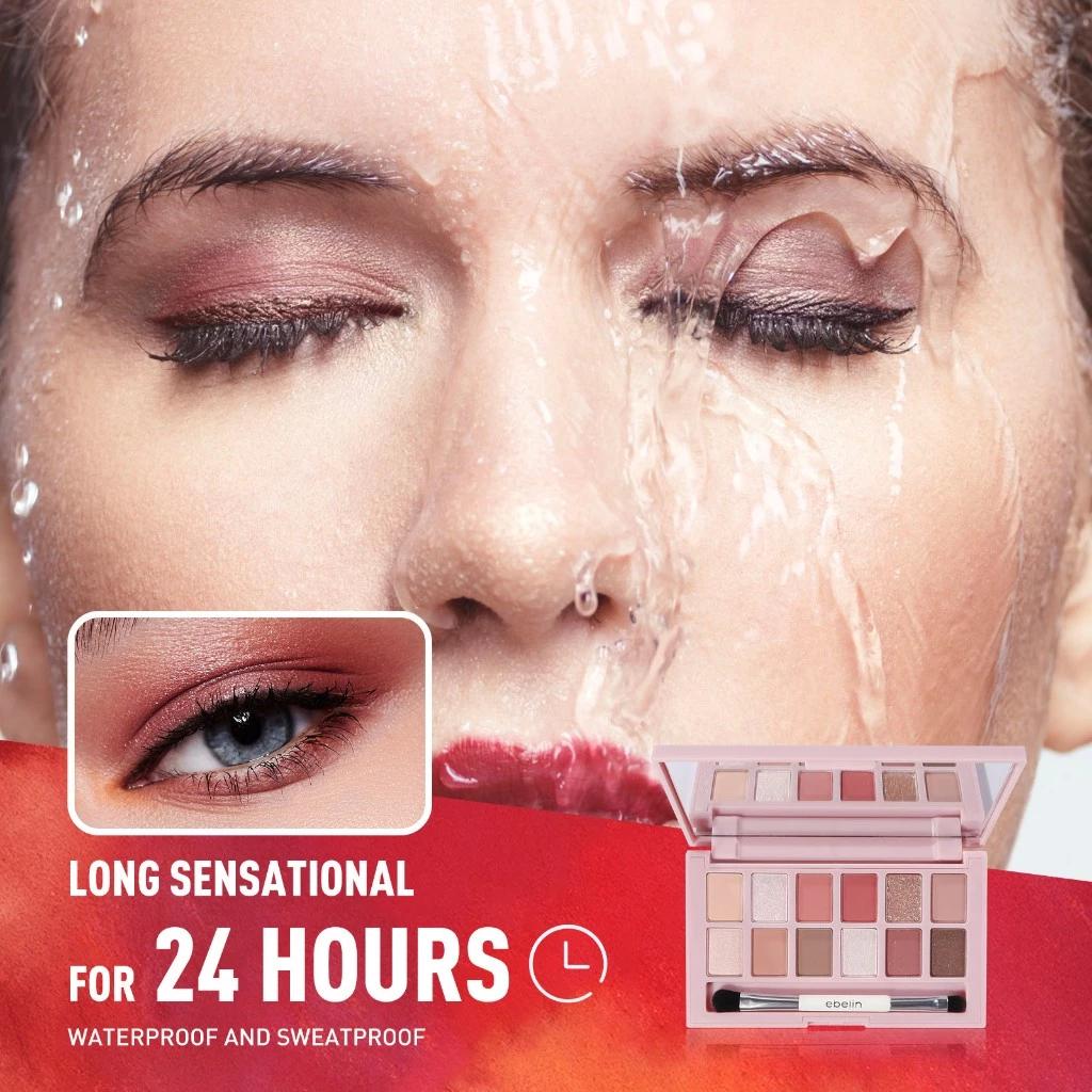 ebelin #3 Dreamy Bellflower 12 Warna Multifungsi Eyeshadow 9g Palette Palet Sorot Eye Shadow Tahan 24 Jam Riasan Mata Dazzling Rose Tempting Almond Dreamy Bellflower