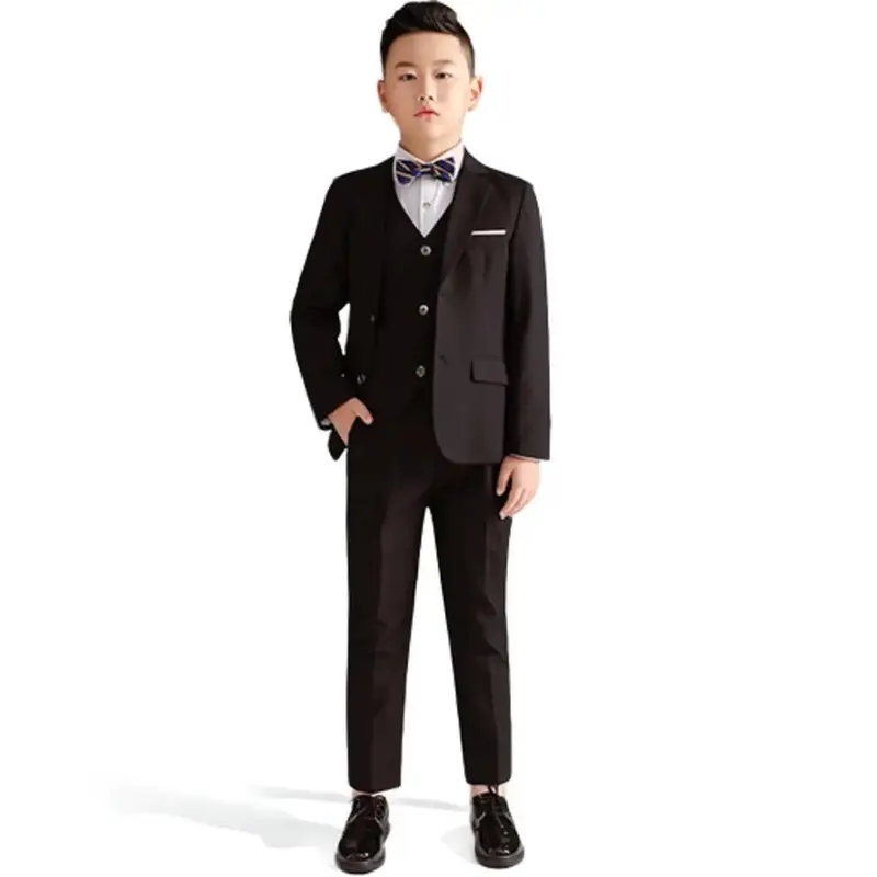 Justblack Setelan Jas Blazer Anak Laki-laki Umur 2-13 Tahun Basic List Putih Kancing Dua Terbaru 2
