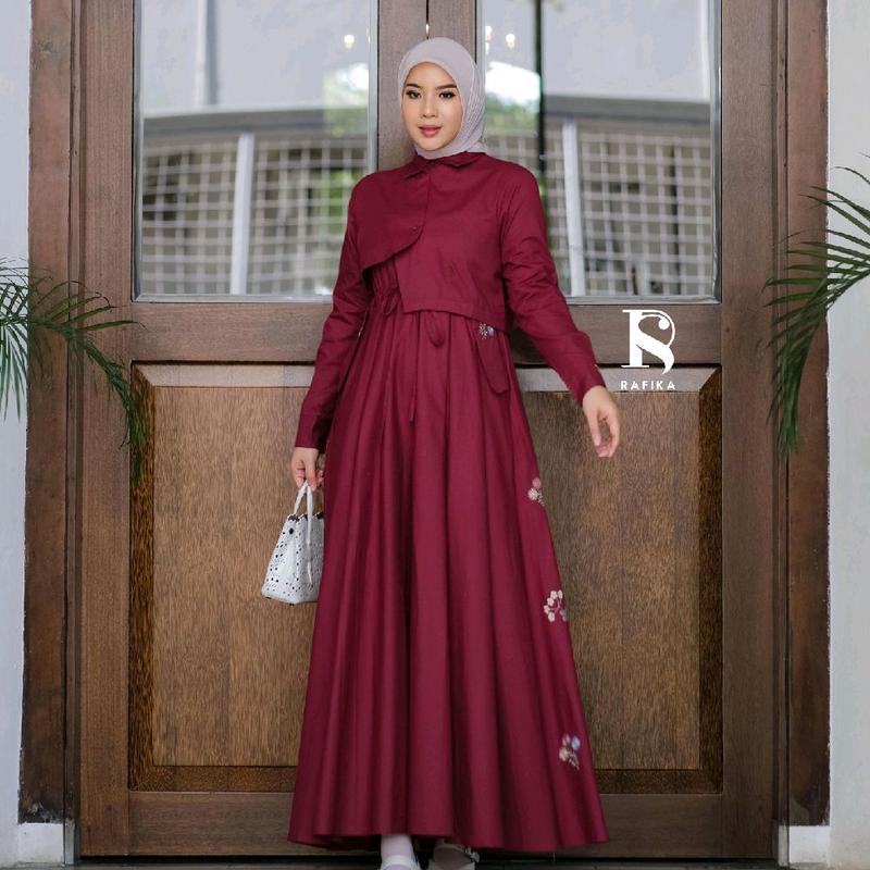 GAMIS DRESS TERBARU HABIBA MIDIDRESS PREMIUM ORI BY RAFIKA 2