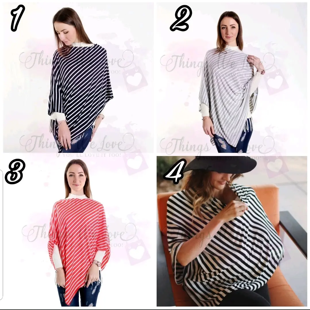 [SG SELLER] Nursing Shawl (Type B) Breastfeeding Cover Stroller Car Seat Comfortable Breathable Light Weight