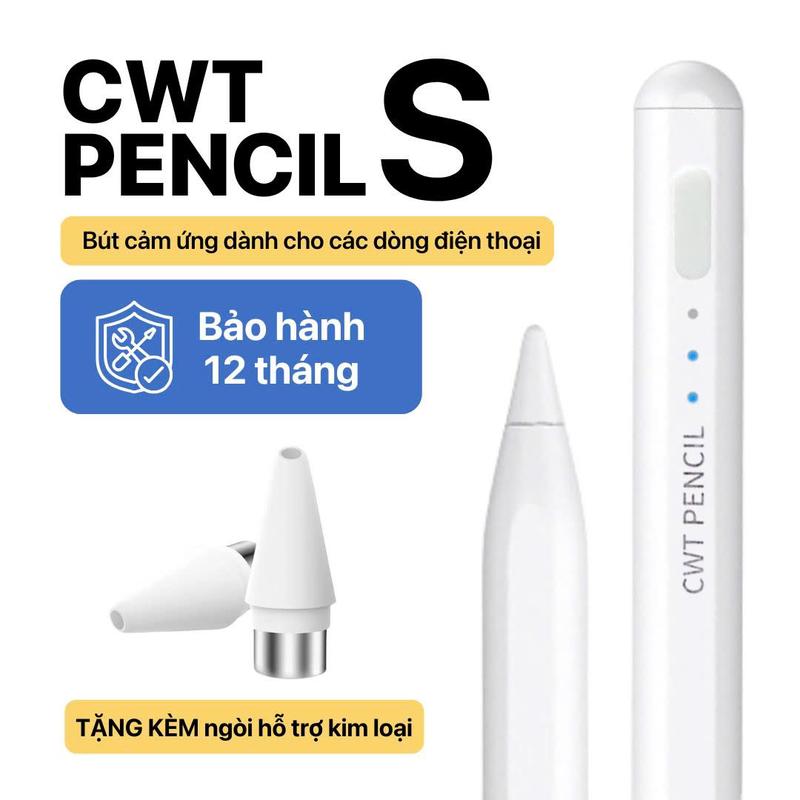 Bút cảm ứng CWT Pencil S hỗ trợ các dòng điện thoại hệ điều hành IOS/Android - Phụ Kiện bút vẽ cho iphone _ cwtpencil _ bút cảm ứ ng