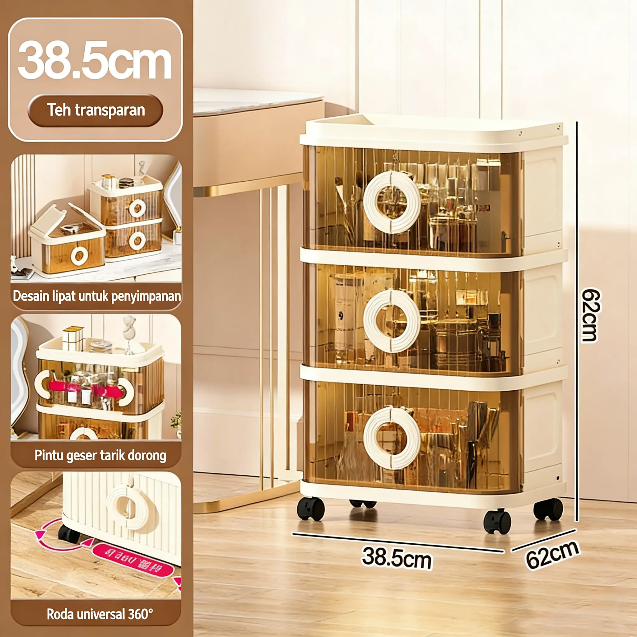 38cm-Abu-abu transparan-3 Susun