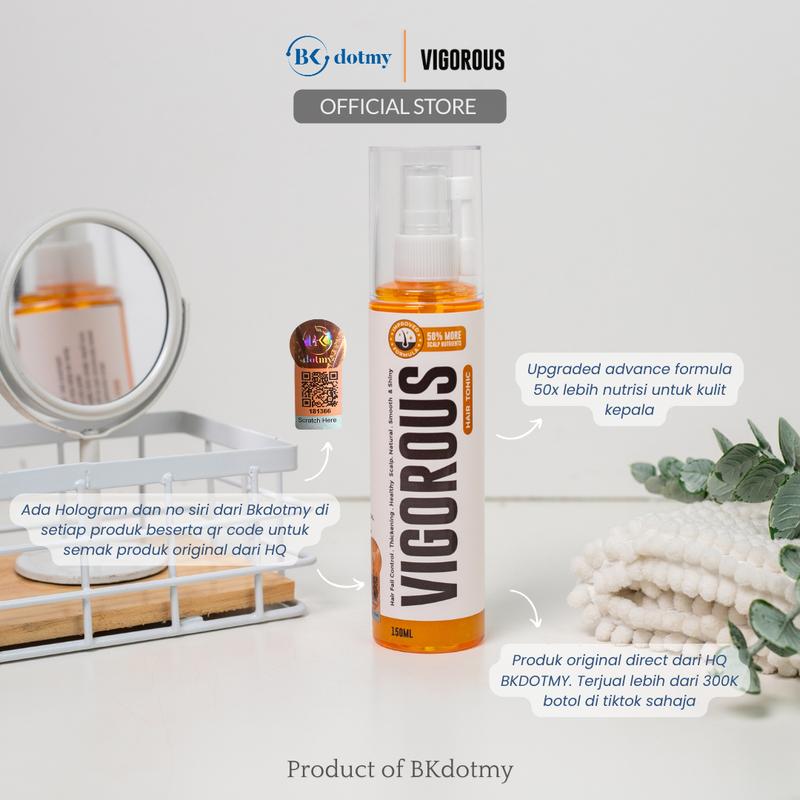 VIGOROUS hair tonic by bellakhan BKDOTMY | Haircare | Tonik Rambut Bella khan with HOLOGRAM & NO. SIRI ORIGINAL BKDOTMY HQ