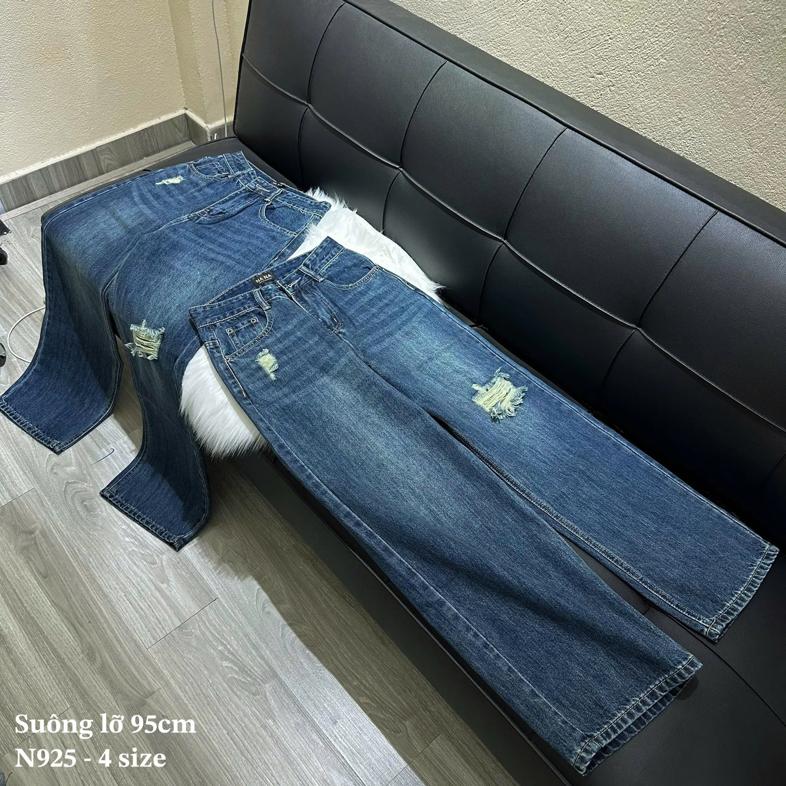 [M38] QUẦN BÒ SUÔNG XƯỚC GỐI MÀU ĐẬM CHO NẤM DÀI 95CM SUCHIN'S JEANS Menswear Pants