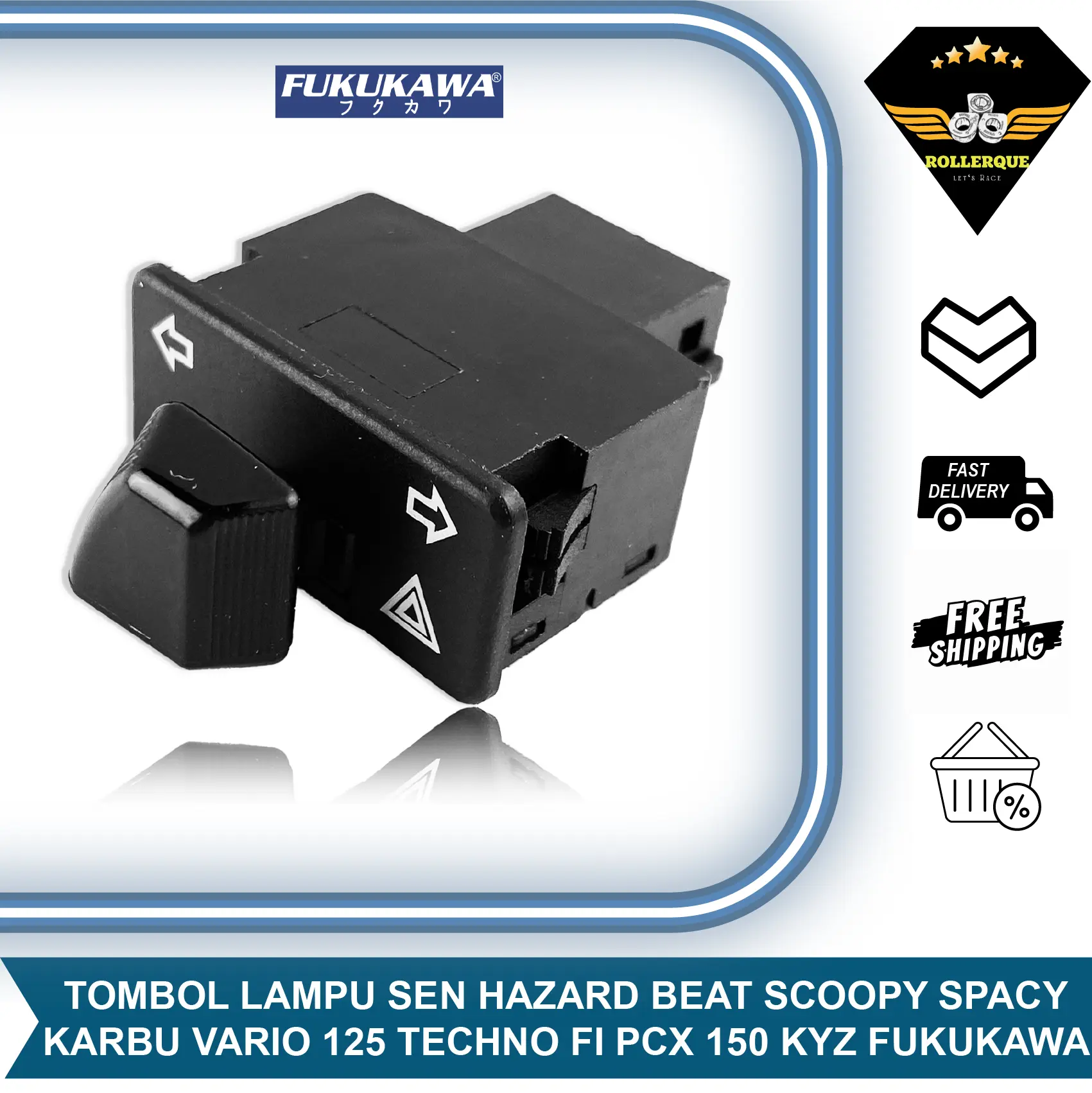 Saklar Tombol Sein Sen Hazard Beat Vario PCX Spacy Supra X Revo Blade Fi CBU 110 125 150 Fukukawa