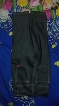 Product Review of Flame Everyday Celana Denim Y2K Baggy Wideleg Gombrong Raw Denim 13oz Hitam Jeans Panjang from o**🙈 0