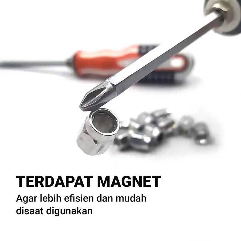 [HAO] Obeng Bolak Balik Amerika 5inch Gagang Karet / 2in1 Obeng Bolak Balik 1