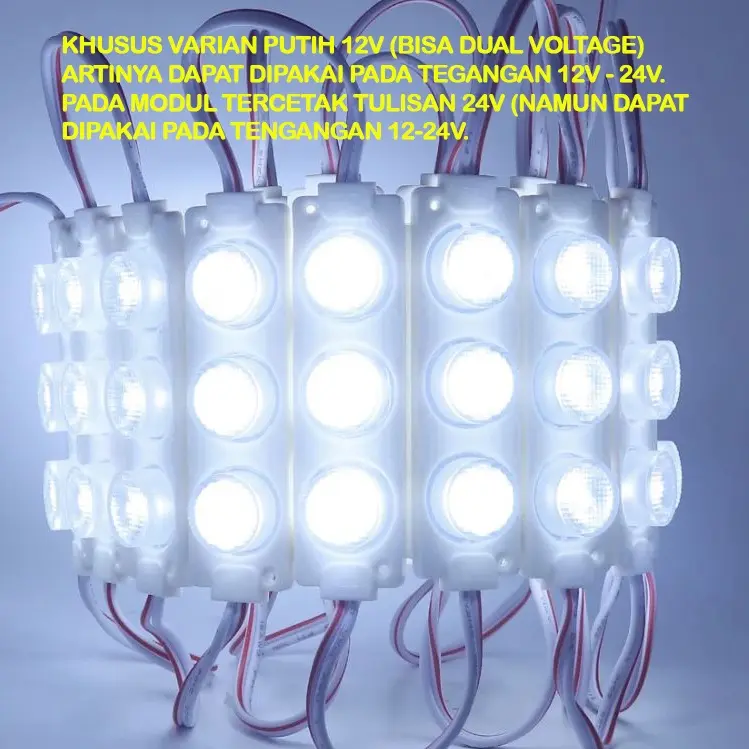 LAMPU LED MODUL 3 MATA 12VOLT dan 24VOLT 3WATT WATERPROOF 3 MATA 12V 24V 12 V VOLT VARIASI MOBIL 1