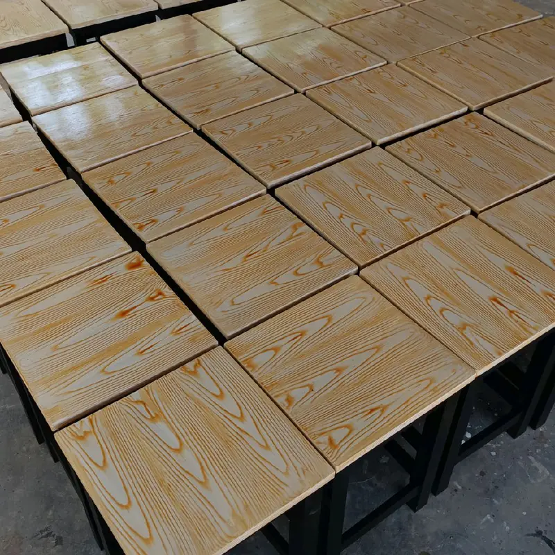 Meja kursi cafe motif bahan kayu mahoni 4