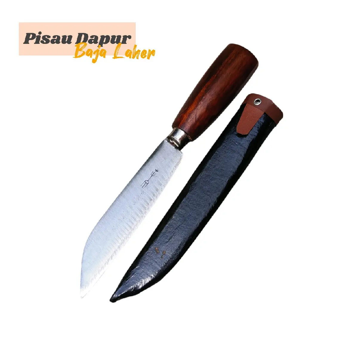 Pisau Dapur Bahan Baja Laker Premium dengan Gagang Kayu Sonokeling