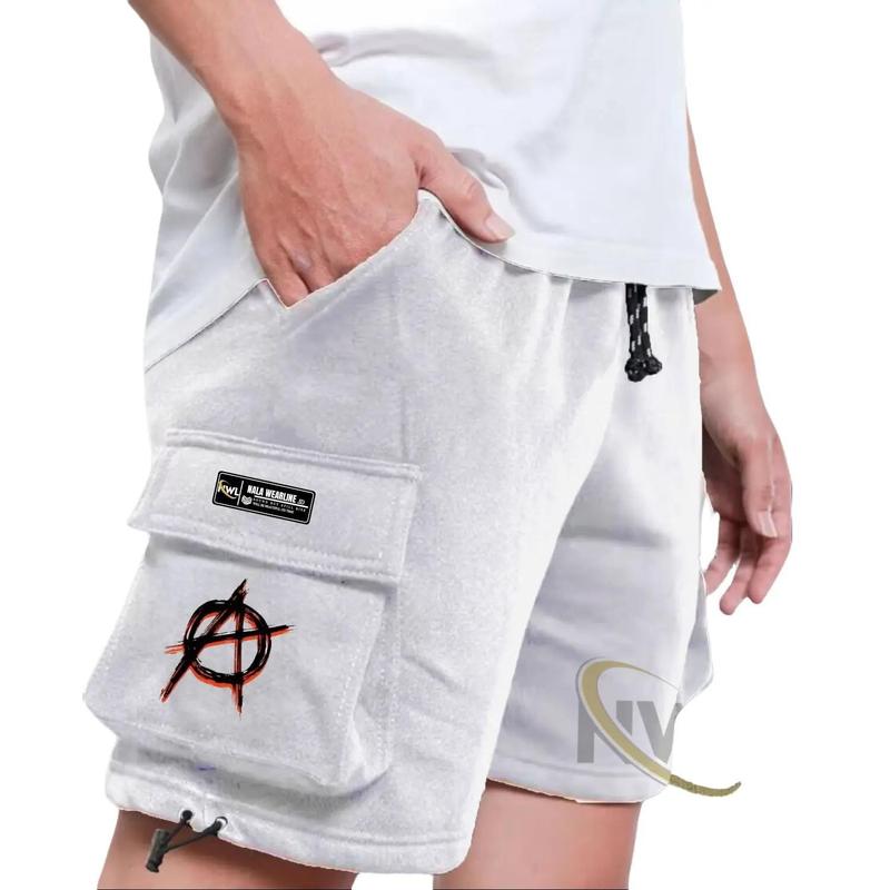 Celana Cargo pendek Pria Wanita Terbaru Warna Mint Motif A Kekinian Bahan Katun Fleece Adem Dan Lembut- Shorts Pants Cowok Cewek Cocok Untuk Santai Model Kantong Samping Tali Serut Di Paha Size M-L-XL-XXL 1