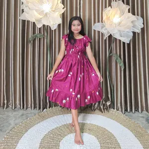 GDS Kerut Rampel Anak Rayon Santung Usia 7 - 11th