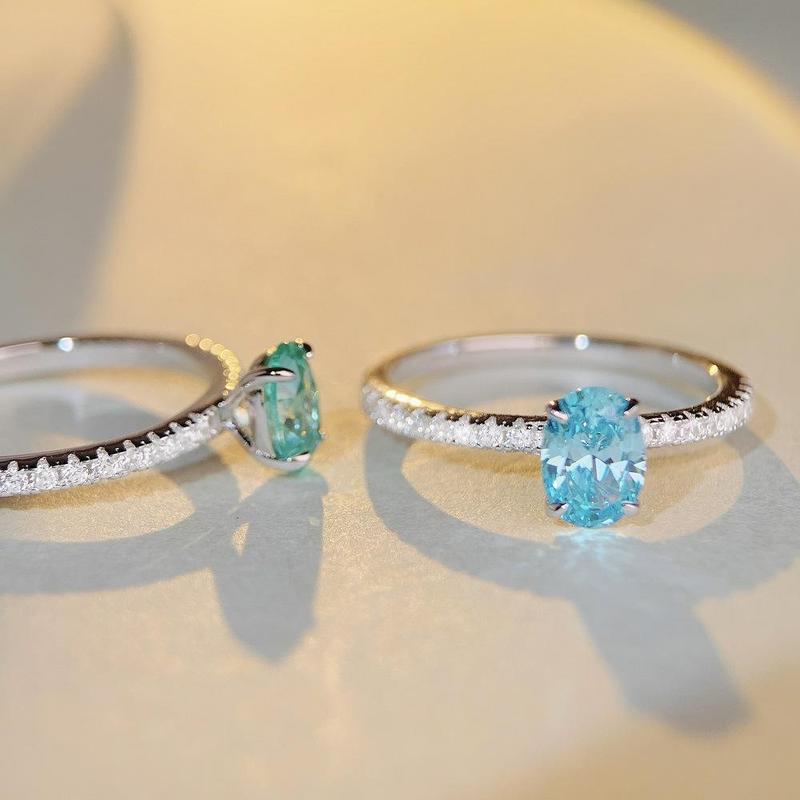 Product Introduction of 【T8】925 Sterling Silver Oval Shape CZ Ring 4