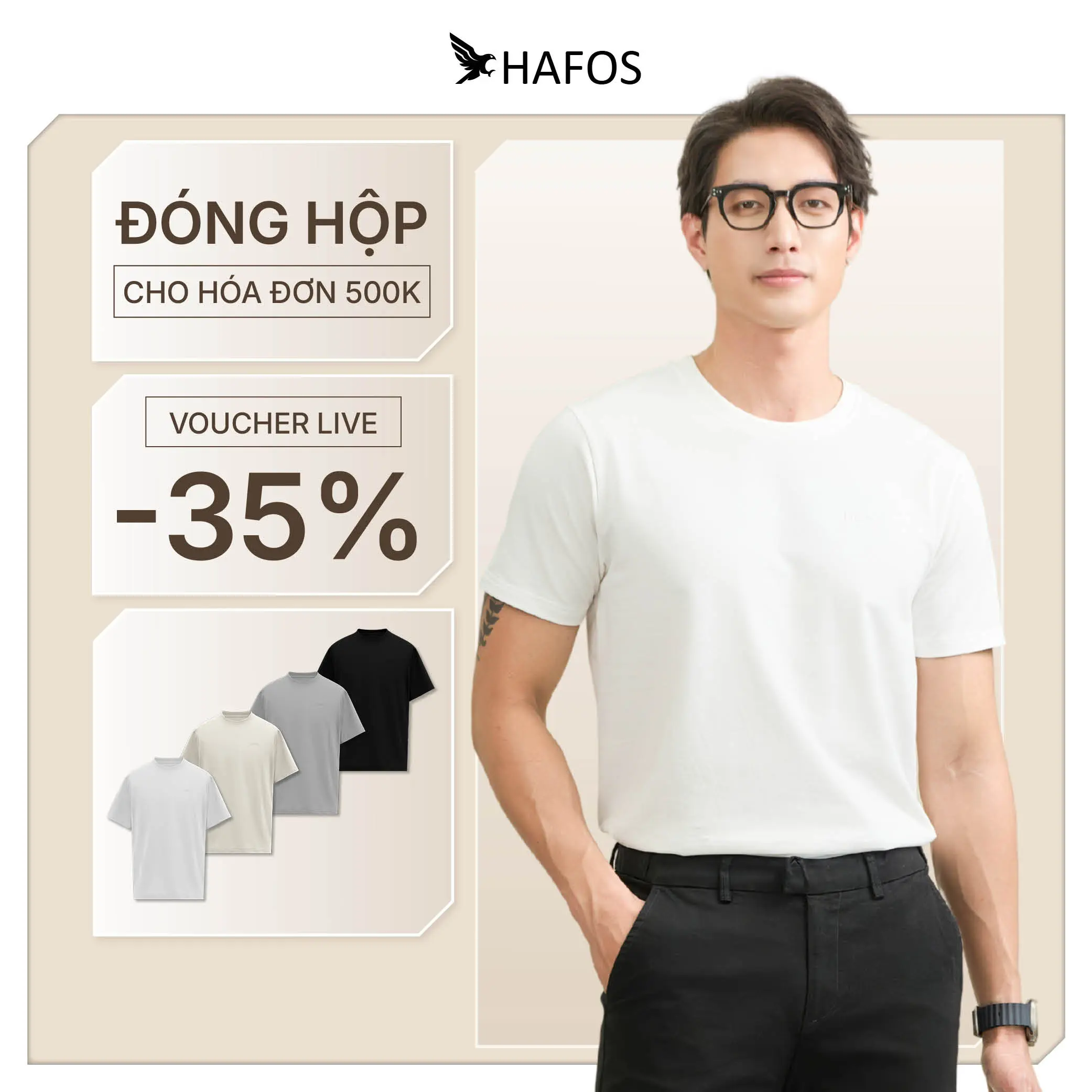Áo thun nam Hafos BASIC cổ tròn, Áo phông nam chất Cotton Spandex,Regular Fit,ít nhăn,thoáng mát,nhiều màu dễ lựa chọn,không kén da, Menswear aothun basic