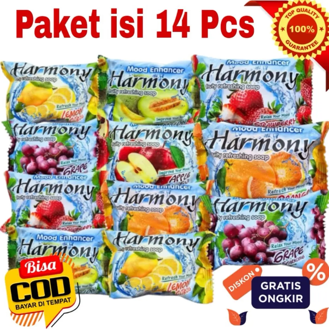 14pcs Sabun Harmony 70gr Sabun Mandi Harmony Batang Soap Membersihkan Wangi
