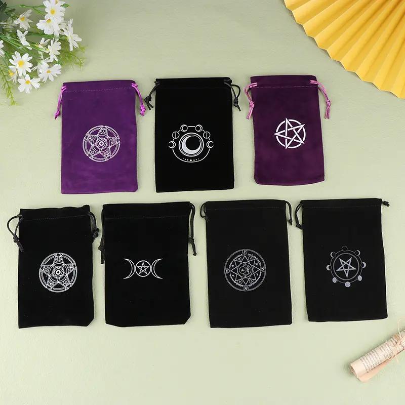 1pc tarot nhung kho lưu trữ thẻ oracle túi runes chòm sao phù thủy tiên đoán…