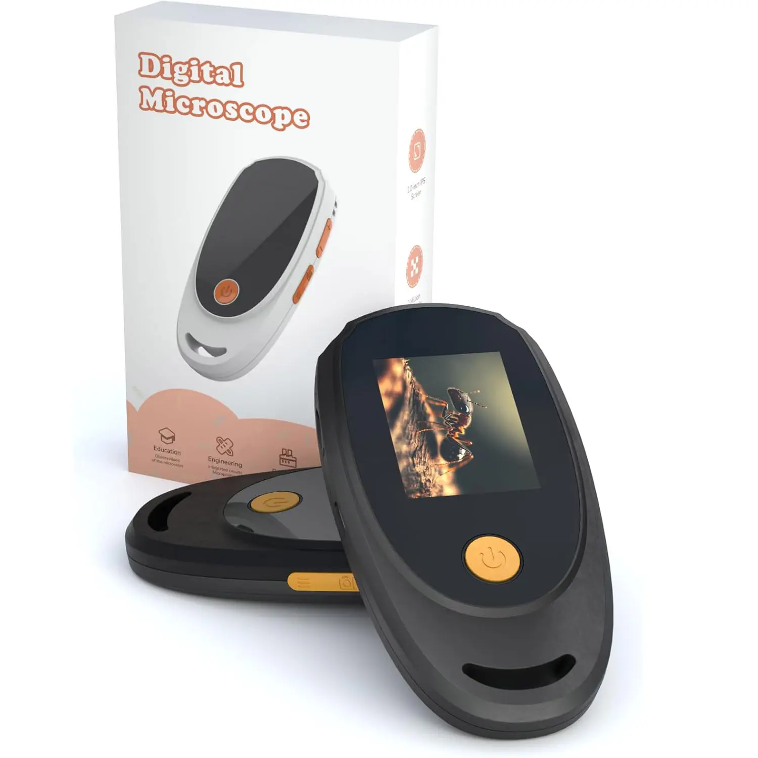 Digital Handheld Microscope 1080P 500X Video Microscope W/Magnifying Glass 8LED For Electronics Coins Jewelry Watch Repair Part
