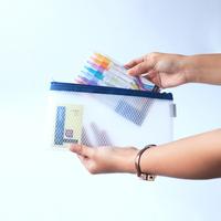 Gambar Bantex Zip Bag Pouch Jaring Ukuran Bill / Cheque Bahan EVA Ritsleting BF2100 - Black dari Bantex Indonesia Kab. Bogor 5 Tokopedia