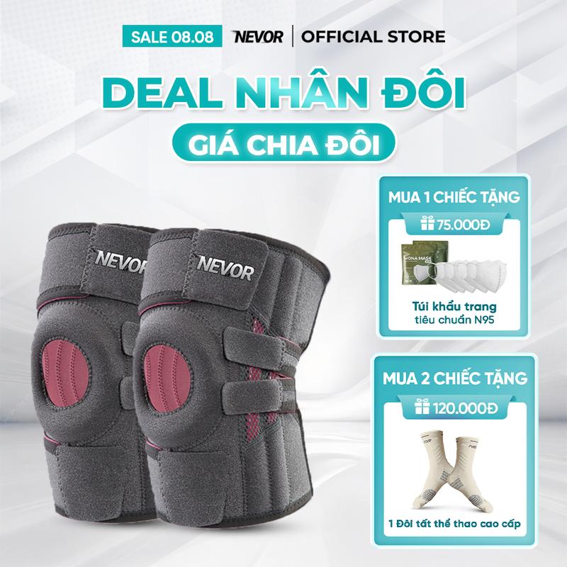 Bó Gối Thể Thao Cao Cấp BDG12 > 4 Thanh Trợ Lực, Free Size, Ổn Định Khớp Gối, Đàn Hồi Tốt, Thoát Mồ Hôi Nhanh, Chịu Lực Cao, Không Xô Lệch, Bó Gối Cao Cấp NEVOR phù hợp Chơi Thể Thao, Leo Núi, Đá Bóng, Bóng chuyền, Pickleball