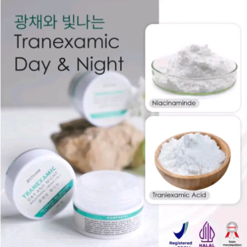 JESTHAM PAKET 3in1 || CREAM GLOW 2in1 + TRANEXAMIC CREAM + SERUM GOLD PREMIUM KOREA Pencerah Wajah Perawatan Facial Acid Mencerahkan Mengencangkan Kerutan Kusam Extract Hitam Vitamin Memudarkan 4