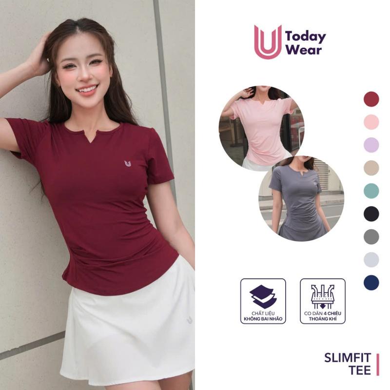 Running Tee - Áo thun thể thao nữ cổ tròn ngắn tay Today U Wear form ôm vừa vải…