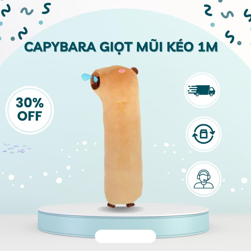 Gấu Bông GỐI ÔM CAPYBARA RÚT MŨI 1M Đồ Chơi Toy -DIỄM TRÚC STORE