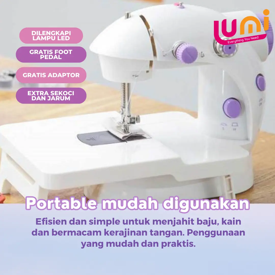Mesin Jahit Portable Mudah Digunakan untuk Kegiatan Jahit Anda