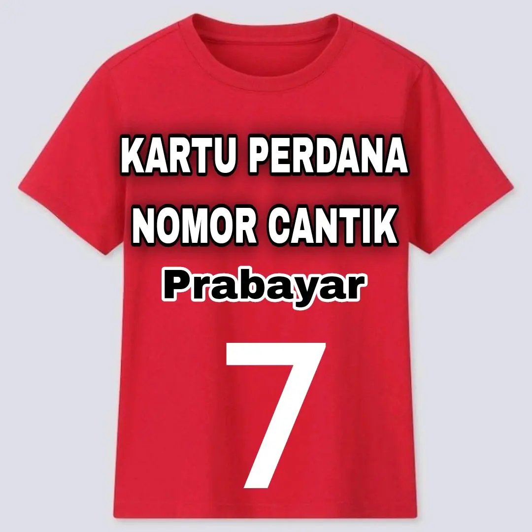 Kaos Merah Misty Kartu Perdana Nomor Cantik Prabayar 7 - Baju Wanita