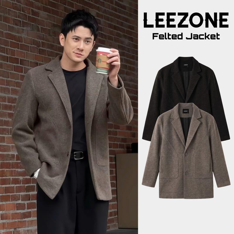   MỚI  Áo khoác Măng Tô nam LeeZone cao cấp | Măng Tô Dạ Dáng Lửng 