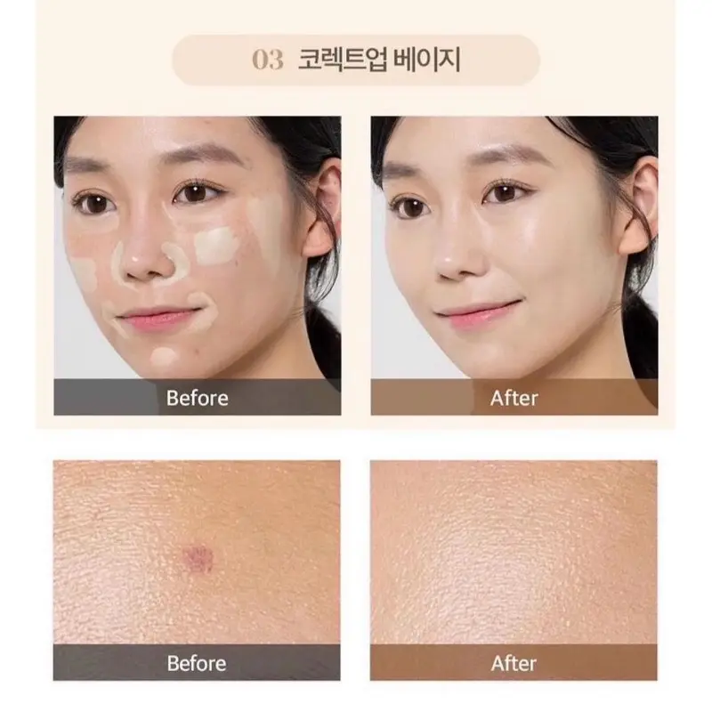 READY THE SAEM COVER PERFECTION TRIPLE POT CONCEALER + COLOR CORRECTOR 1