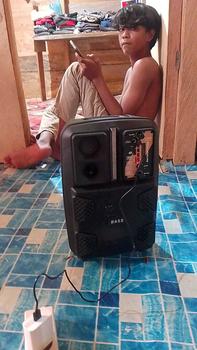 Product Review of Speaker Bluetooth FLECO F-8808 LED 8 Inch Free 2 Mic Wireless Karaoke + Remote - Speaker Karaoke Full Bass FM Radio digital from V**🖤 0