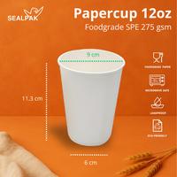 Gambar SEALPAK Paper Cup Kertas Tebal Food Grade | ISI 50 Pcs | 8oz 12oz | Polos - Tanpa Tutup, 12 oz dari SEALPAK Kota Administrasi Jakarta Pusat 3 Tokopedia
