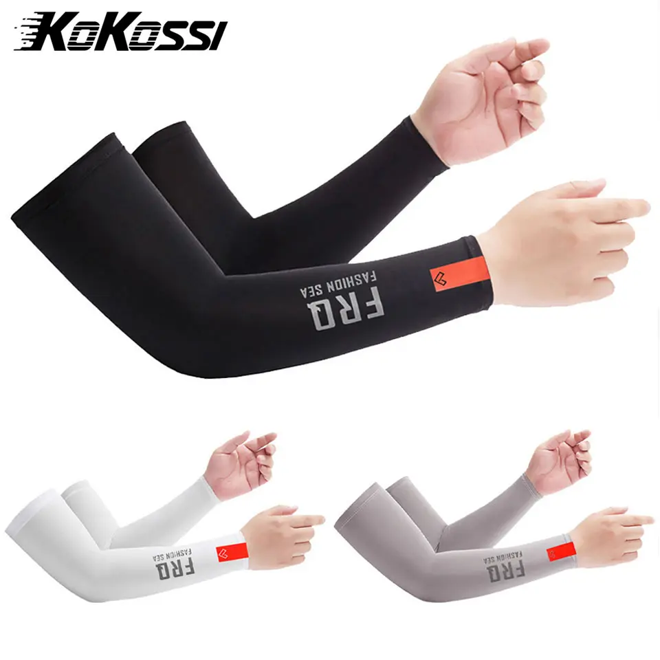 KOKOSSI UPF50 + Tay áo chống nắng bằng lụa lạnh thoáng khí Chống tia cực tím Thể thao ngoài trời Đạp xe Chạy bộ Đi bộ đường dài Câu cá Vòng đeo tay