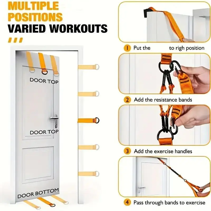 Adjustable Resistance Training Equipment, Resistance Band, Suitable for Deltoid Push, Face Pull, Bicep Curl and Training Arms, Home Gym Kit 6
