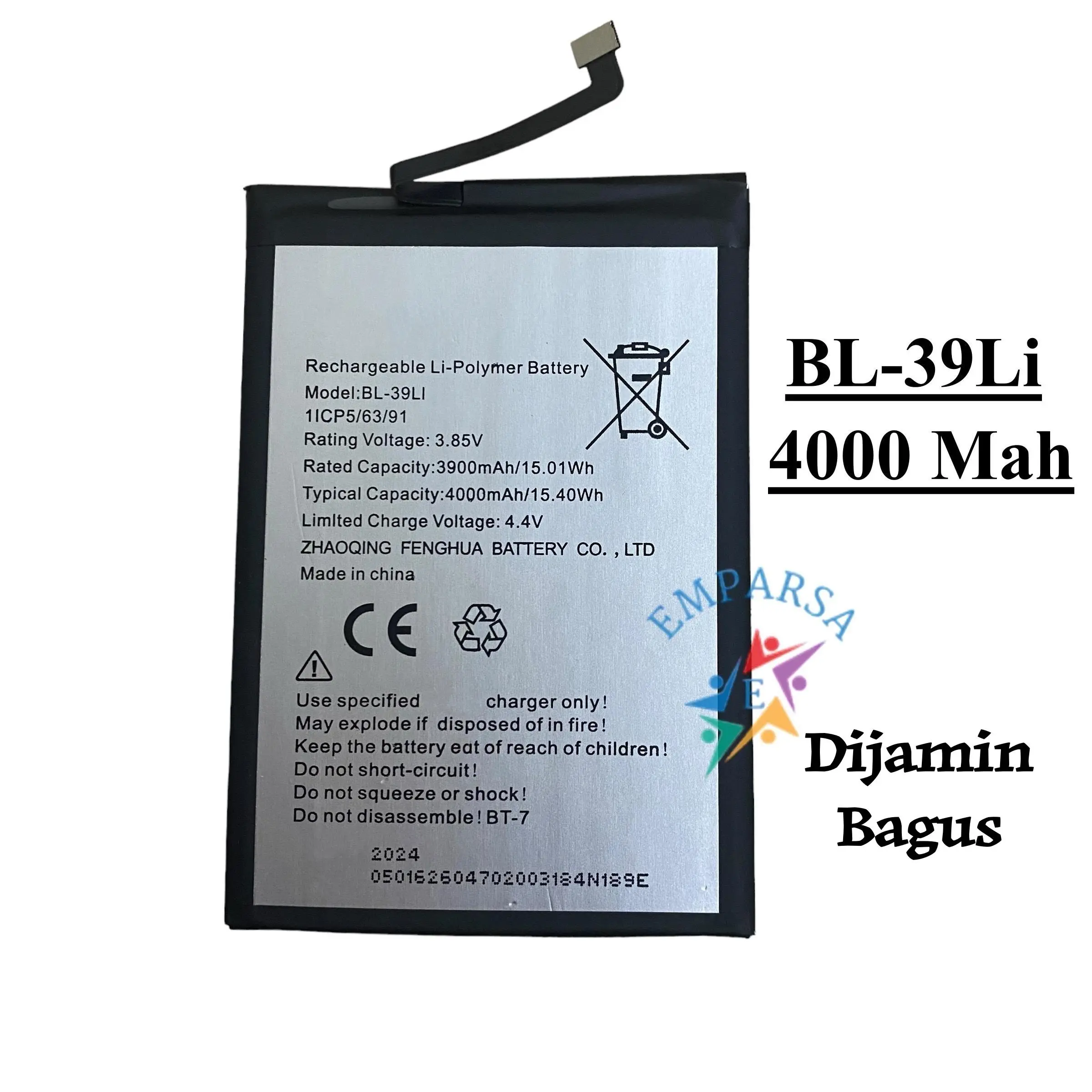Baterai For ltel Vision 1 - L6005  / bl-39li / bl39li / 4000Mah Batre Batrai Batere Batery Emp8