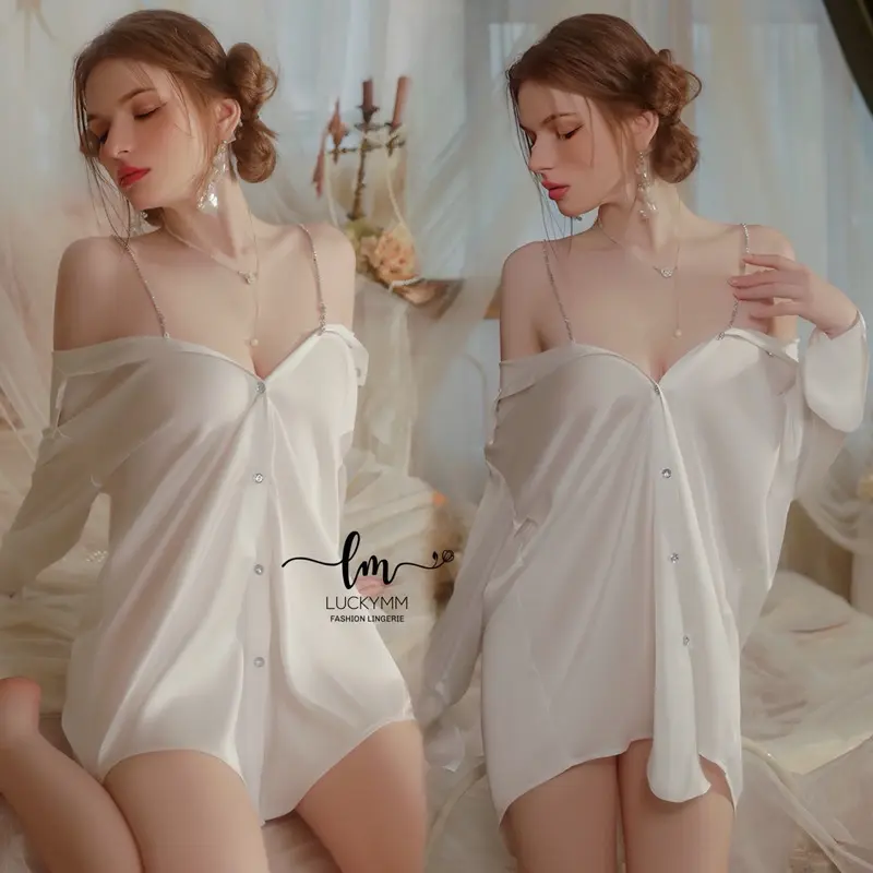 Sexy lingerie kemeja transparan baju tidur sexy lingerie wanita / Lingerie kemeja oversize / Baju sexy transparan 218 0