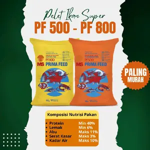 Pelet PF500/PF800 untuk pakan segala jenis ikan