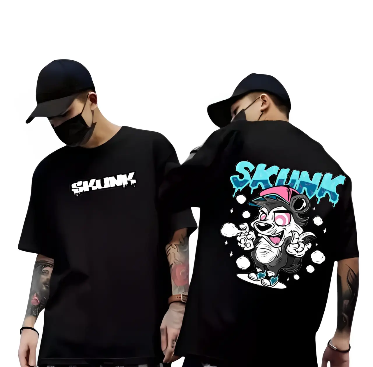 kaos distro atasan dewasa PRIA/WANITA T-SHIRT variasi kaos oblong distro motif SKUNK Combed Nyaman