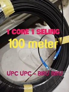 kabel optic precon drop wire 1 core 1 sling 100m biru biru upc upc