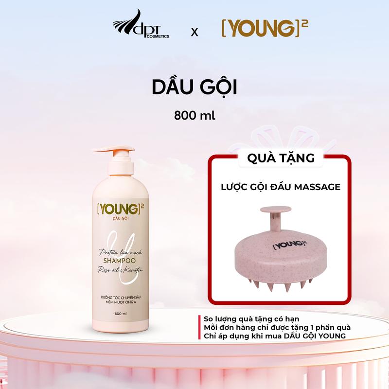  Bộ đôi dầu gội và dầu xả phục hồi tóc khô xơ Young giúp tóc bồng bềnh suôn mượt 800ml cap daugoi Dưỡng Tóc 