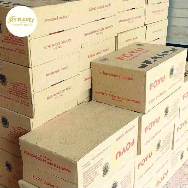 Foyu 1 Kg / 1000Gram || (1 Karton/1dus) isi 24 Kaleng || Krimer Kental Manis Susu Creamer || SKM FOYU 0