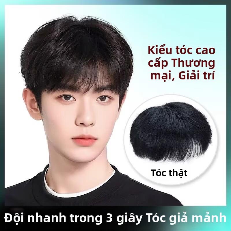 Tóc giả nam tất cả đều là tóc thật mã 9236. Đẹp trai xinh xắn vô hình nhẹ thoáng khí có thể làm tăng độ phồng của tóc. Tóc giả Tony